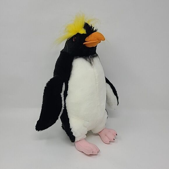 Wildlife Tree 13" Standing Floppy Crested Penguin Animal Kingdom Collection - Picture 1 of 7